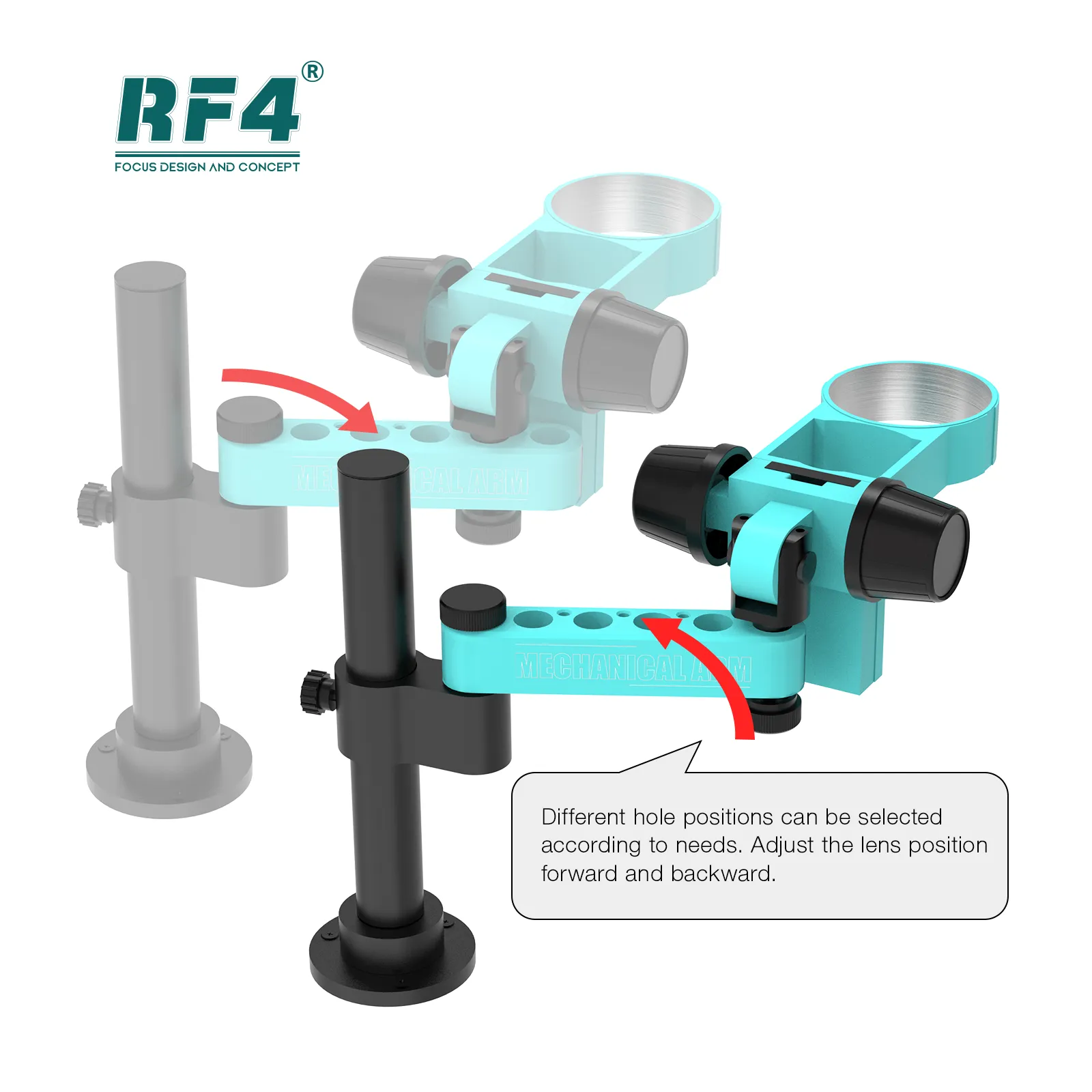 RF4 RF-FO19 Microscope Articulating Arm Stand 360°