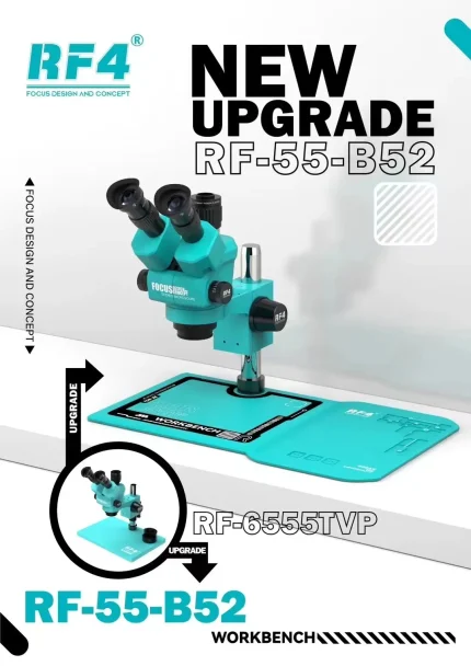 RF4 RF6555 Pro Max Trinocular Stereo Microscope B52