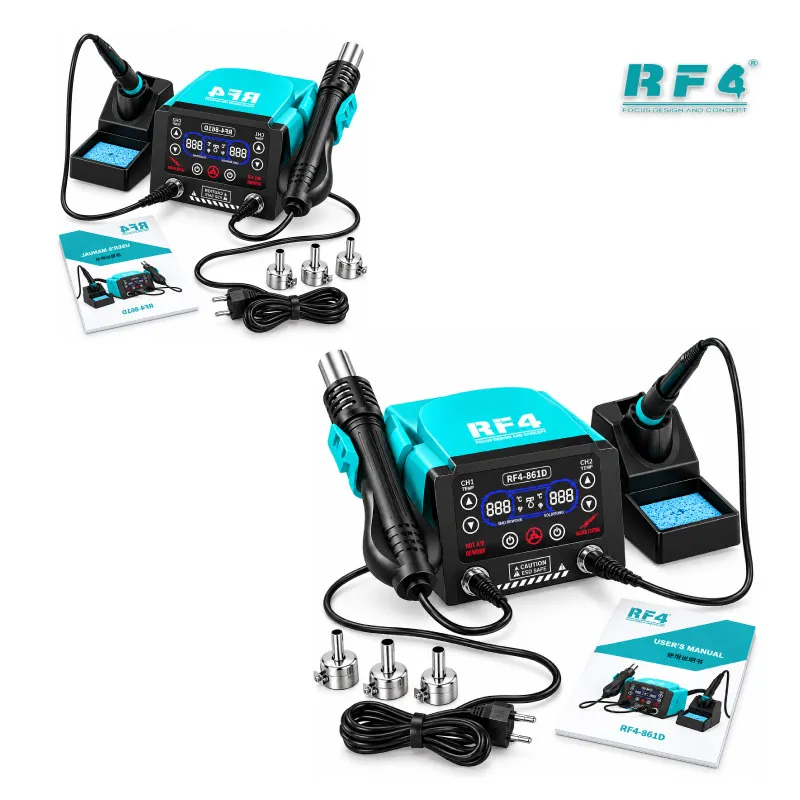RF4 RF-H7 2-in-1 Digital Hot Air Gun Soldering Iron Station