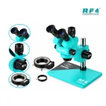 RF4 RF6555 Pro 6.5-55X Trinocular Microscope With Aluminum Base