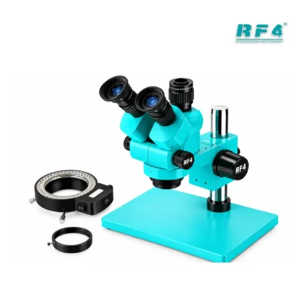 RF4 RF6555 Pro 6.5-55X Trinocular Microscope With Aluminum Base