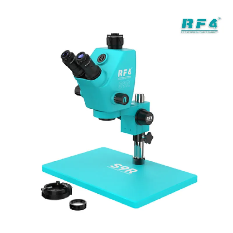RF4 S9R 7-74X Trinocular Microscope